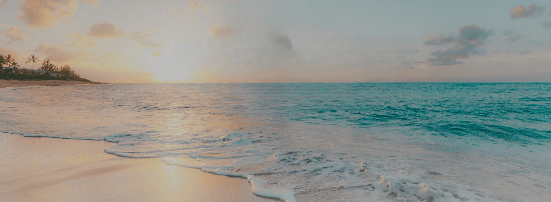 Tropical beach sunset